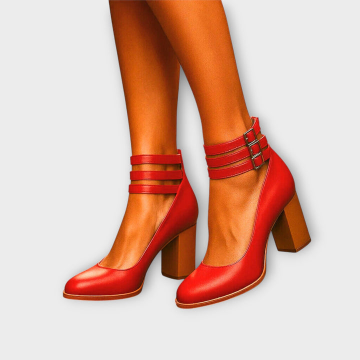 Vintage Block-Heel Mary Jane Pumps