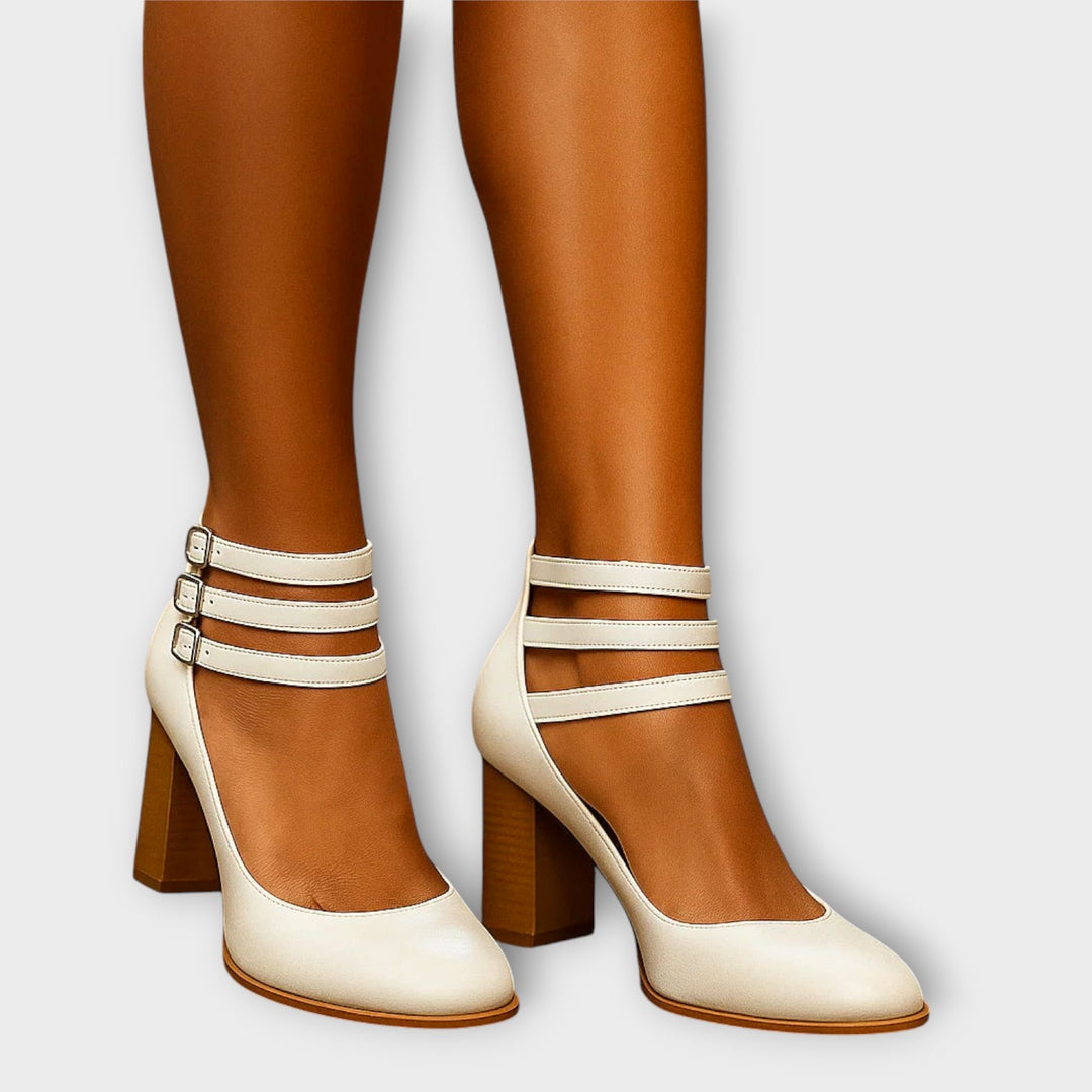 Vintage Block-Heel Mary Jane Pumps