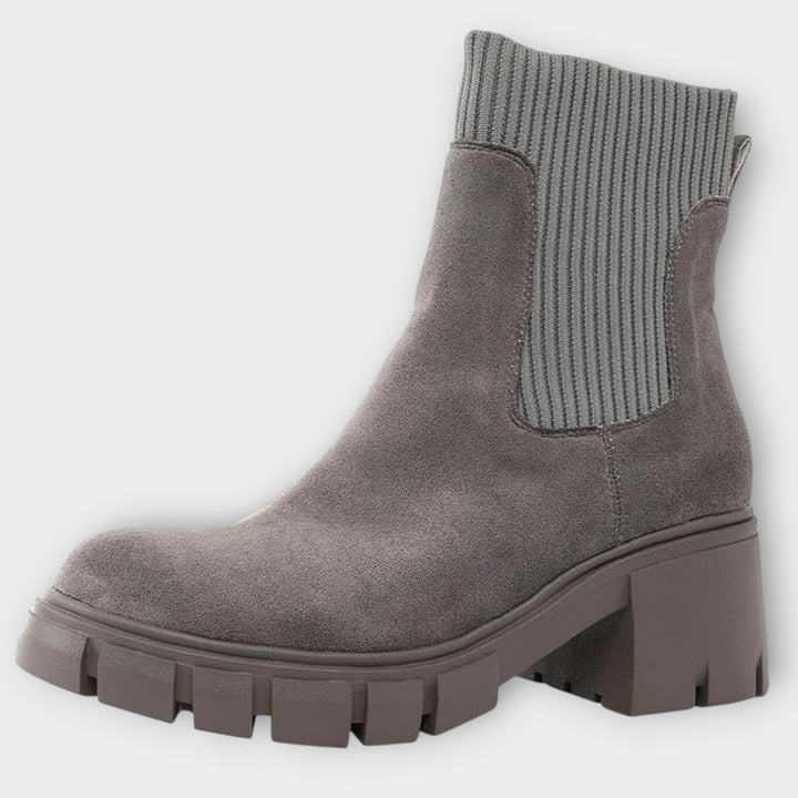 Chunky Suede Ankle Boots