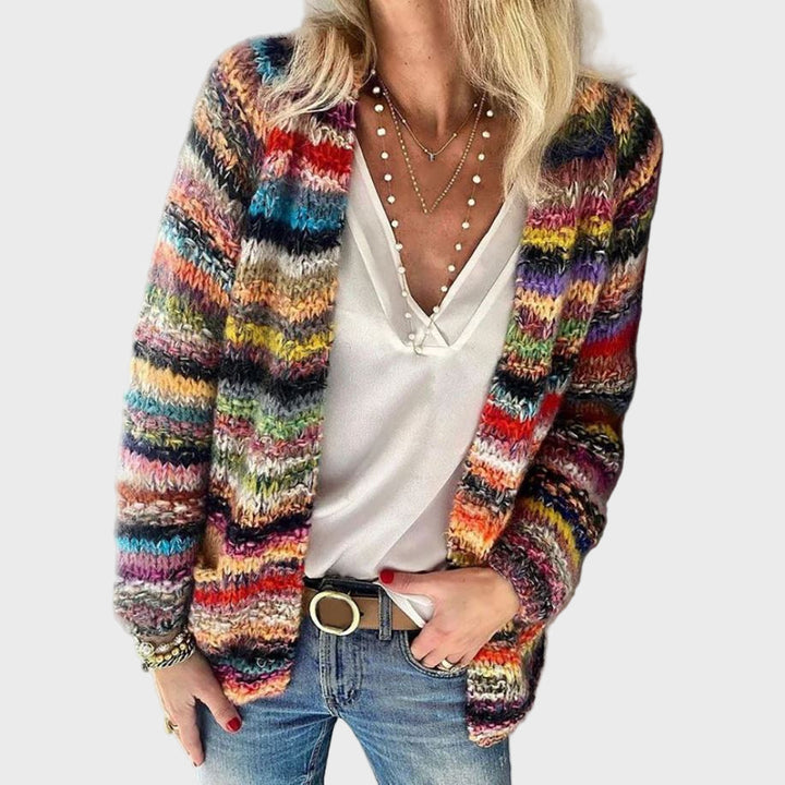 Multicoloured and Comfortable Knitted Gilet