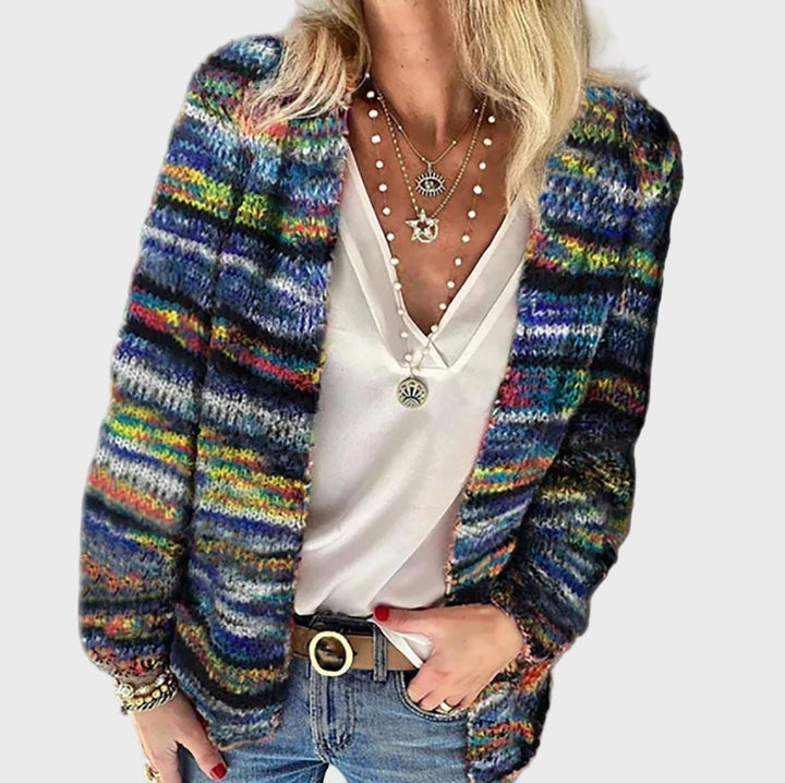 Multicoloured and Comfortable Knitted Gilet