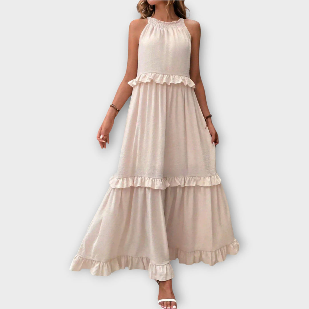 Dress with Thin Straps and Elegant Line