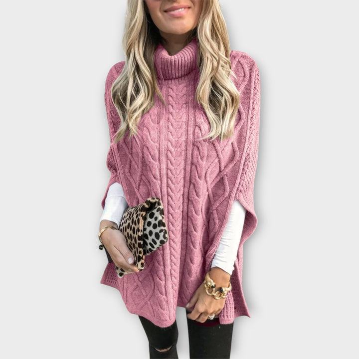 Elegant Knit Poncho with Timeless Comfort