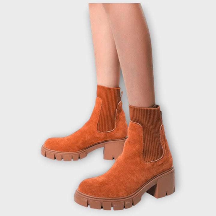 Chunky Suede Ankle Boots