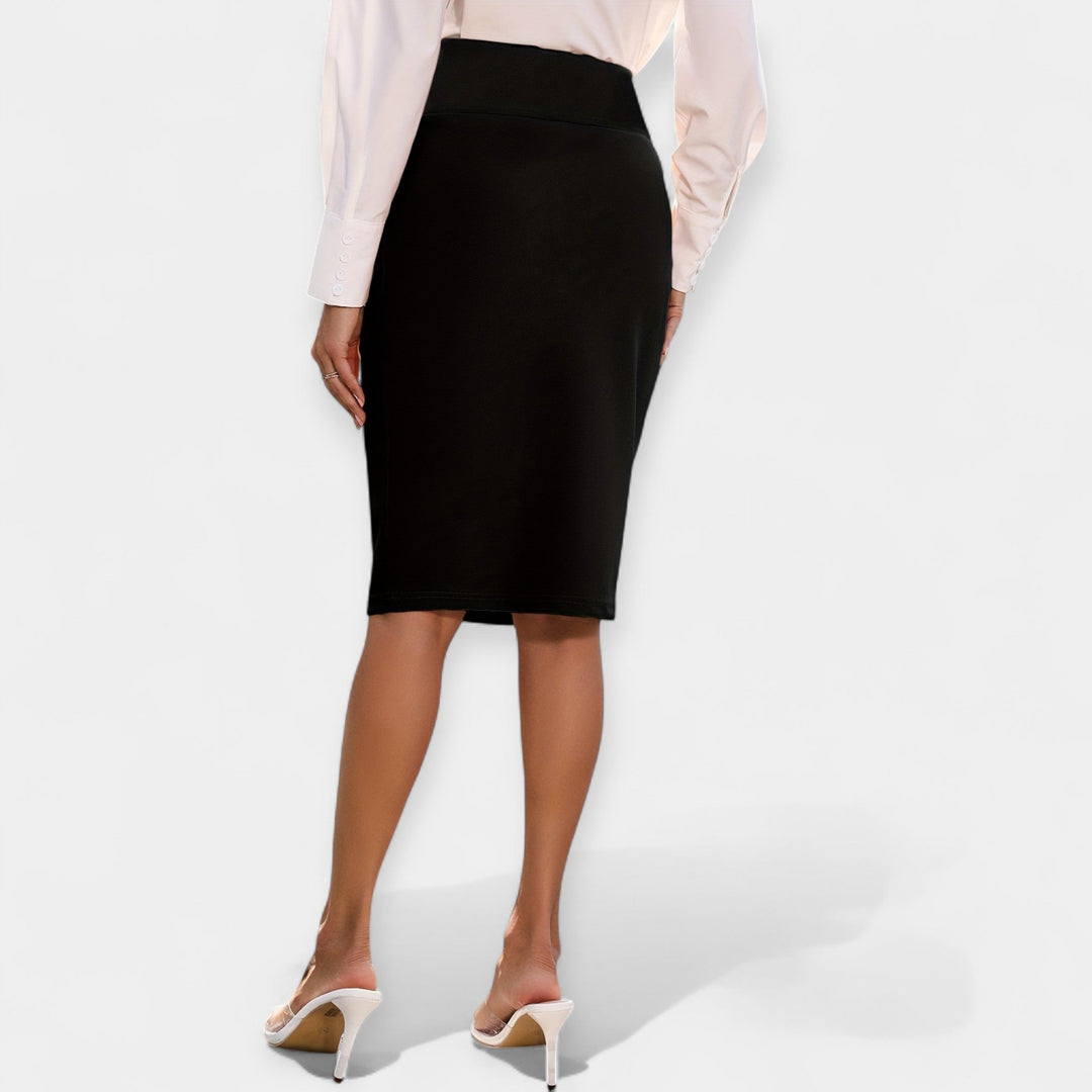 High-Waisted Midi Skirt