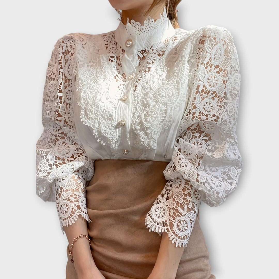 Elegant Lace Victorian Blouse
