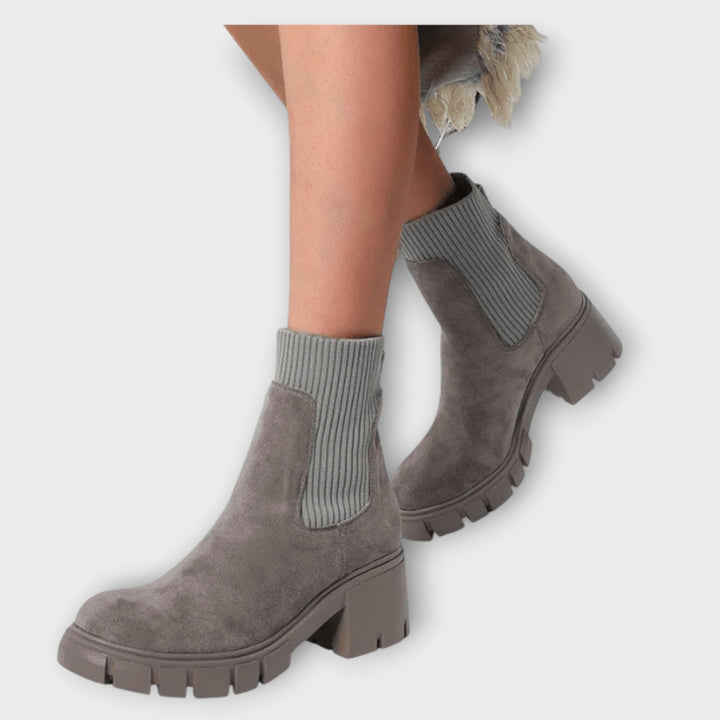 Chunky Suede Ankle Boots