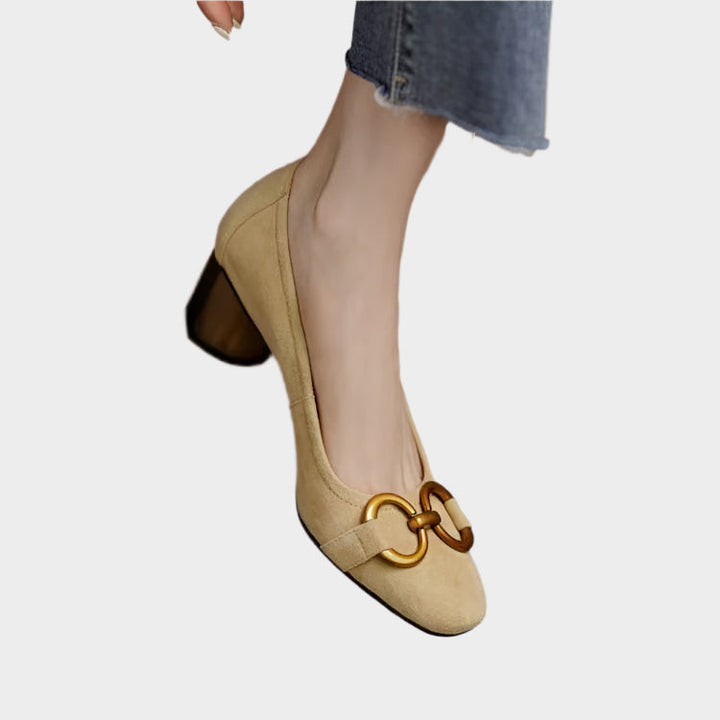 Elegant Square-Heeled Pumps