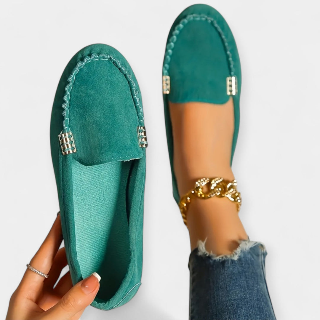 Loafers with Metallic Details