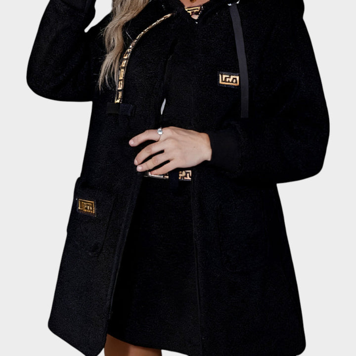 Plush Hooded Zip-Up Coat