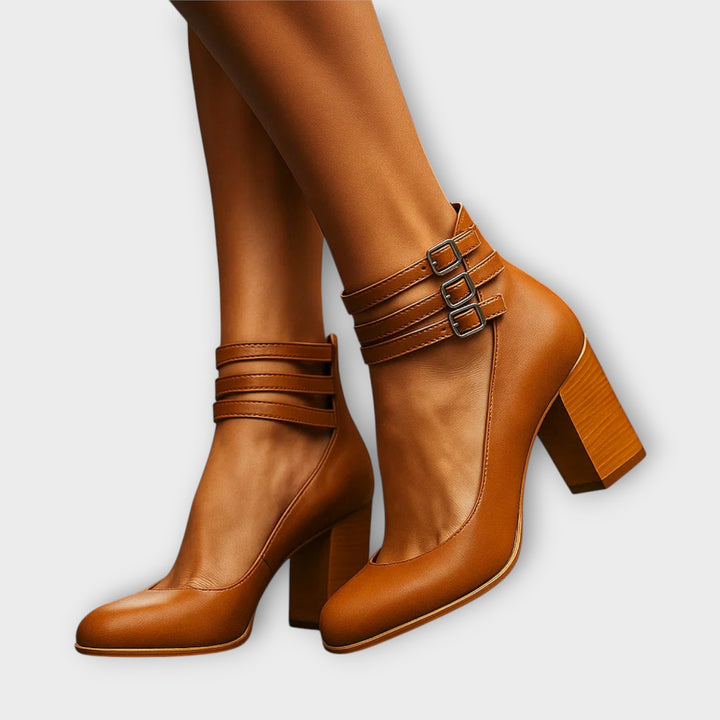 Vintage Block-Heel Mary Jane Pumps