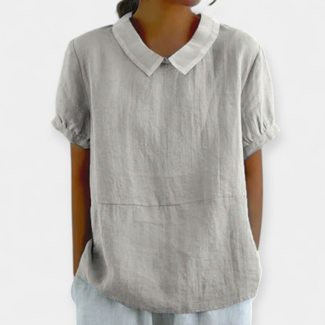 Cotton Blouse with Collar