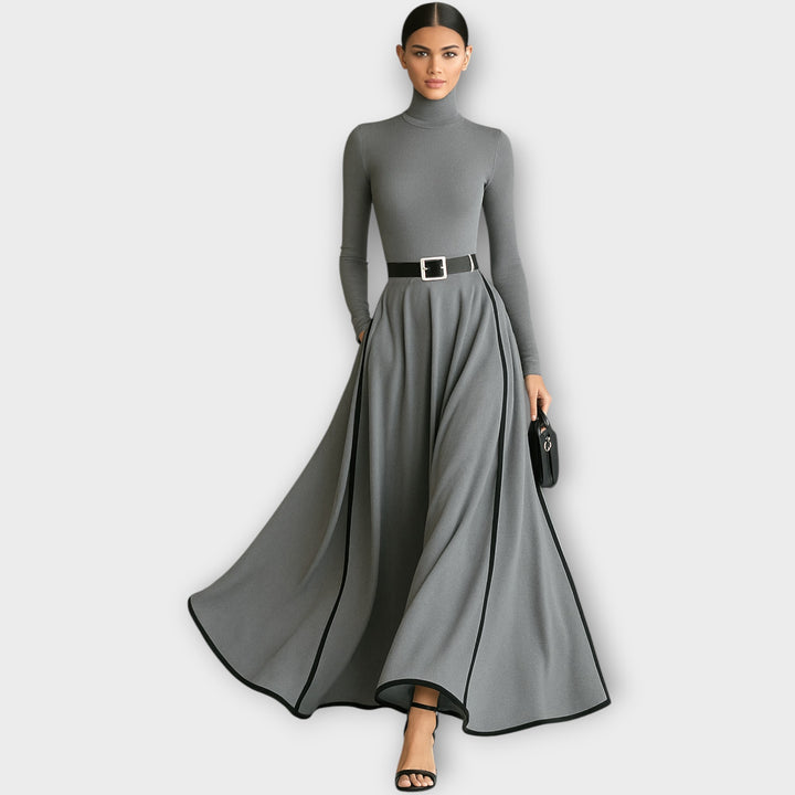 Elegant Turtleneck Maxi Dress