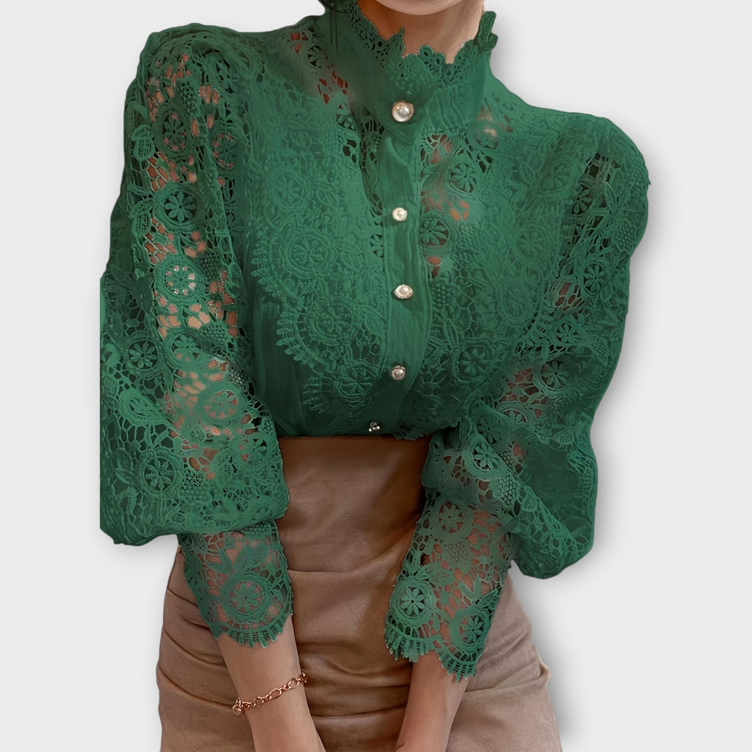 Elegant Lace Victorian Blouse