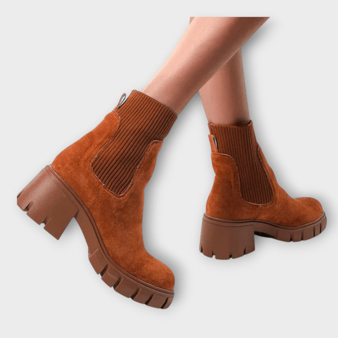 Chunky Suede Ankle Boots