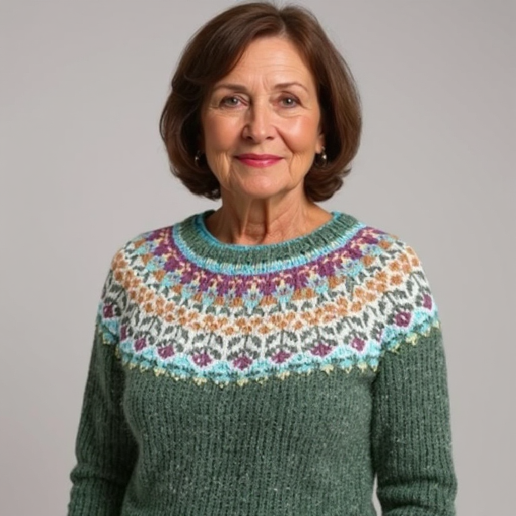 Knitted Sweater with Pattern