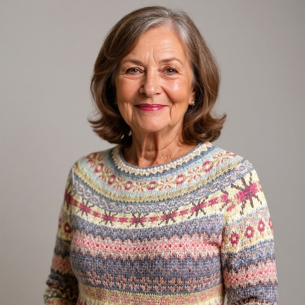 Sweater with Geometric Designs