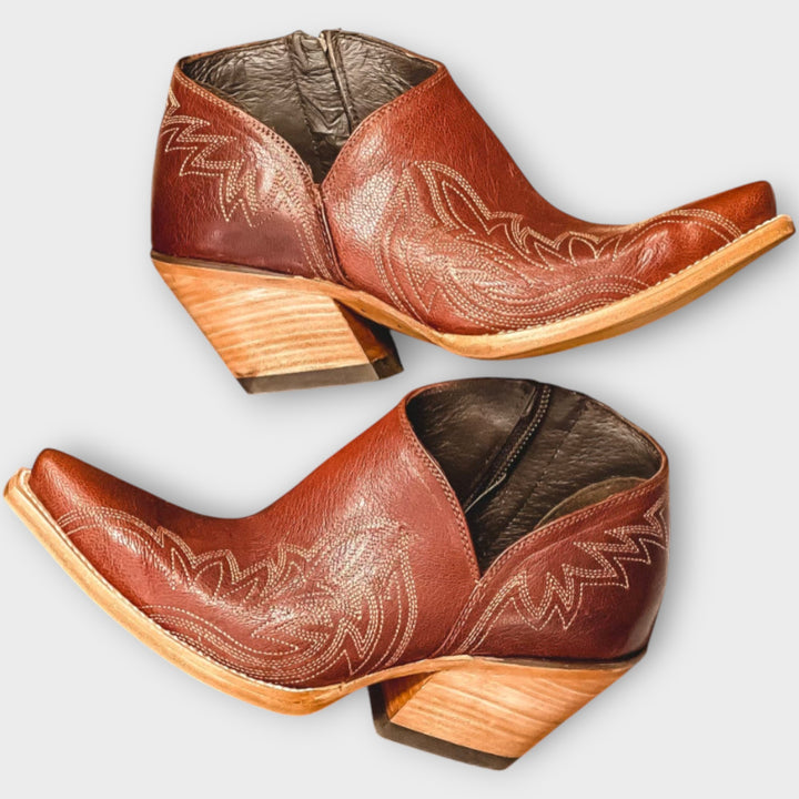 Western Stitch Ankle Boots