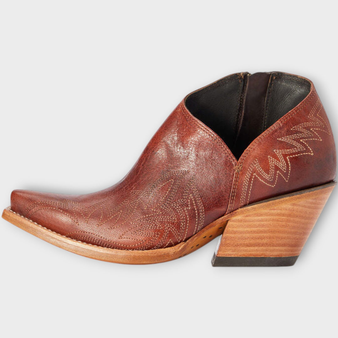 Western Stitch Ankle Boots