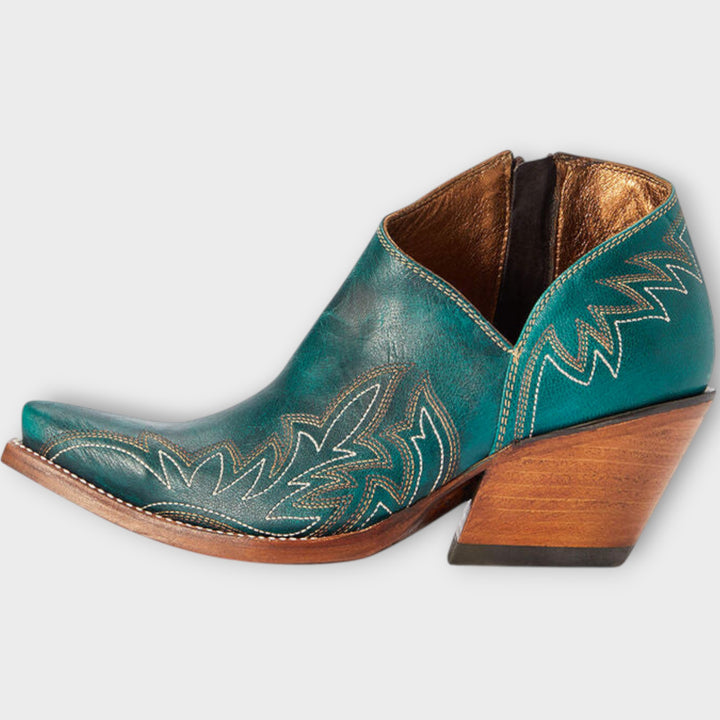 Western Stitch Ankle Boots