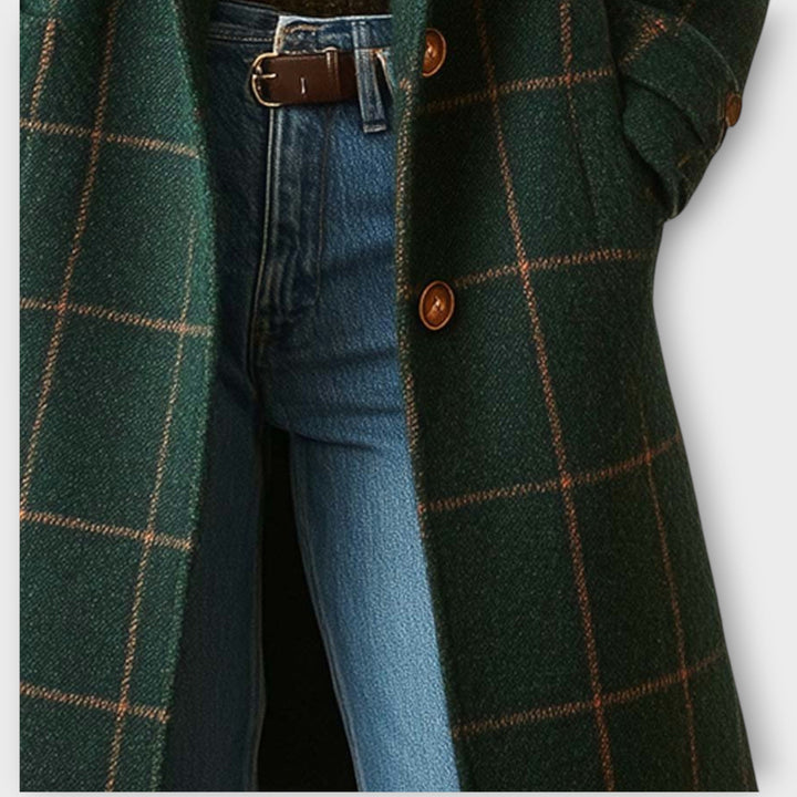 Classic Plaid Wool Coat