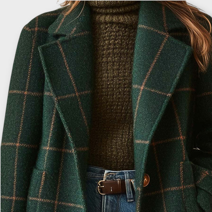 Classic Plaid Wool Coat