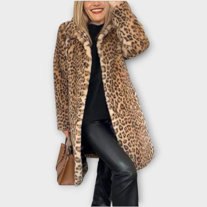 Luxury Leopard Faux Fur Coat