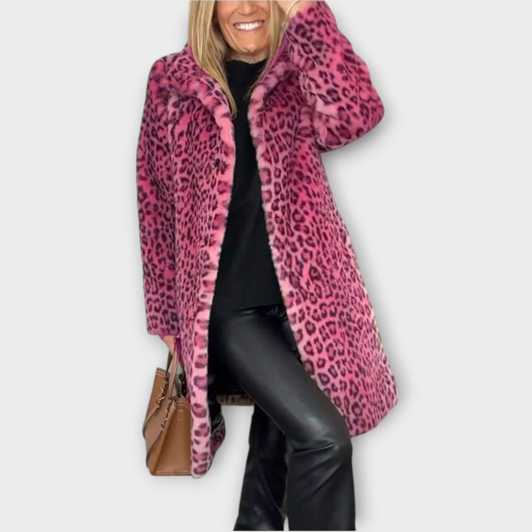 Luxury Leopard Faux Fur Coat
