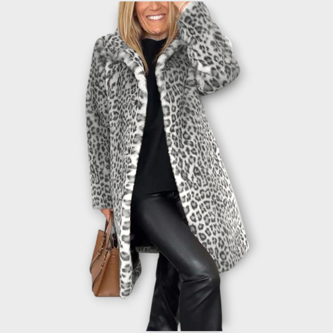 Luxury Leopard Faux Fur Coat