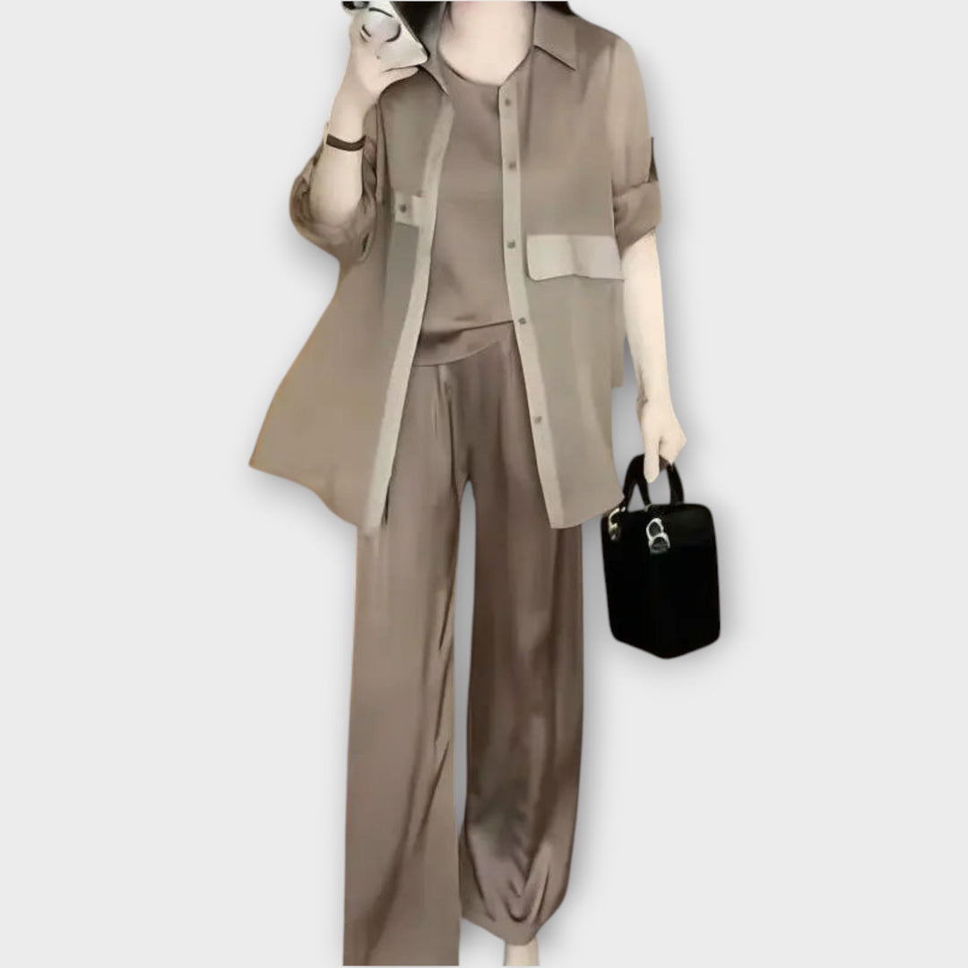 Elegant Three-Piece Relaxed Fit Set