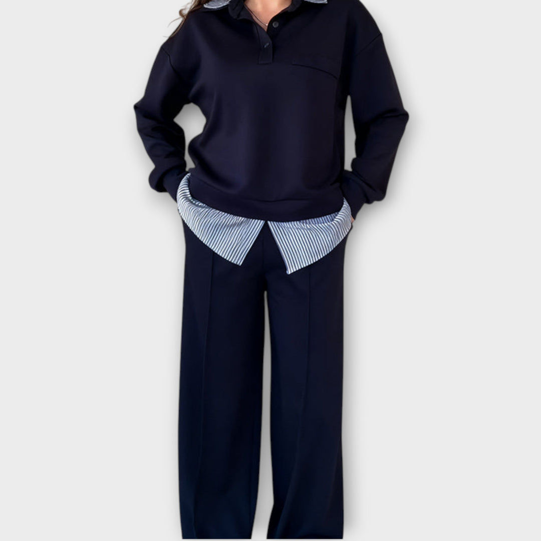 Layered Look Relaxed Fit Two-Piece Set