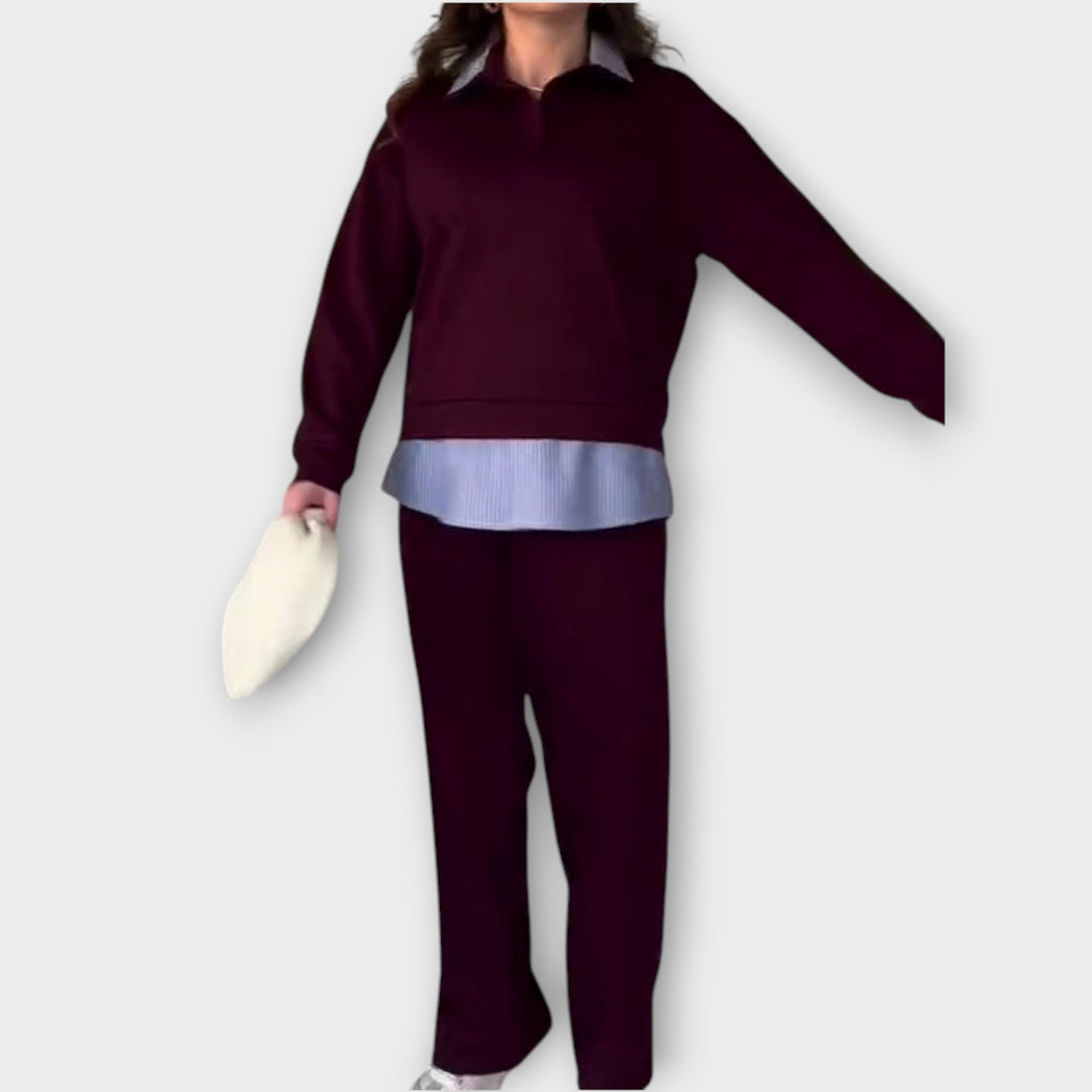 Layered Look Relaxed Fit Two-Piece Set