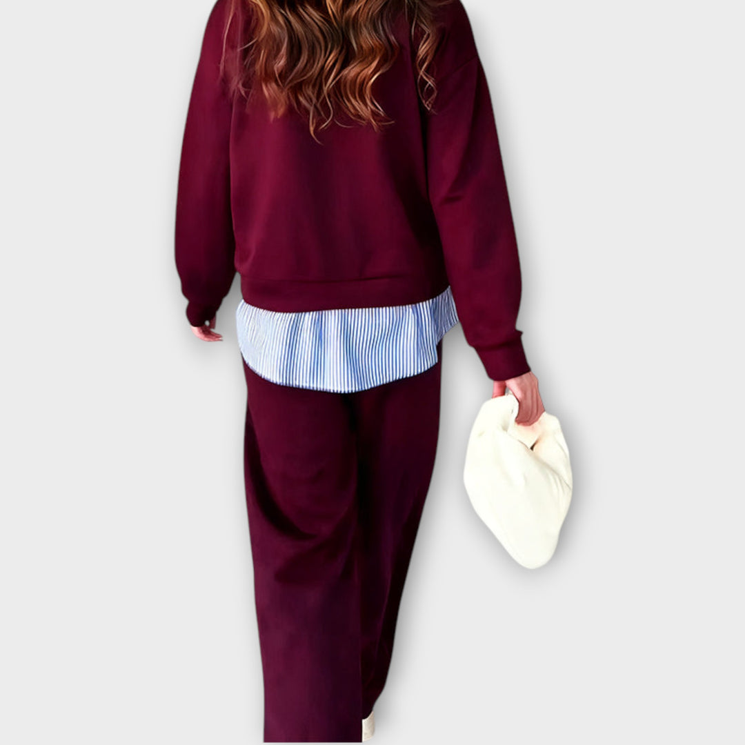 Layered Look Relaxed Fit Two-Piece Set